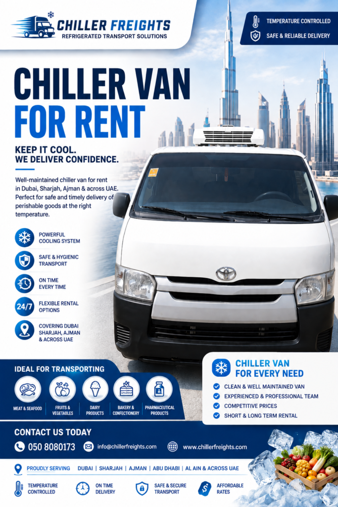 Chiller van for rent